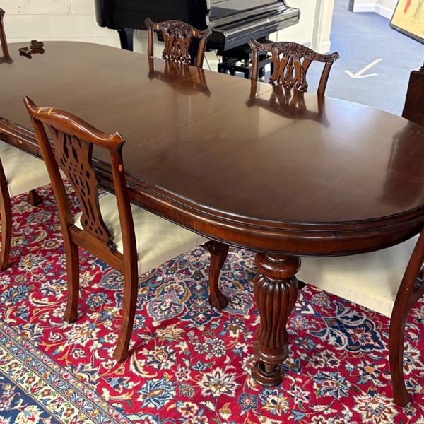 Mahogany Wind Out Dining Table And Six Chairs Sold £1,200