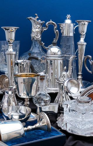 Some of the silver in the collection.