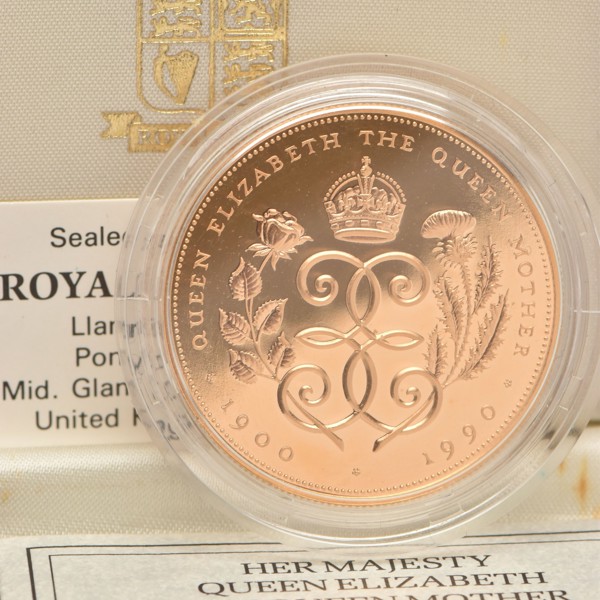 Royal Mint 1990 Queen Mother 90Th Birthday 22Ct Gold Proof Coin Sold £3,000