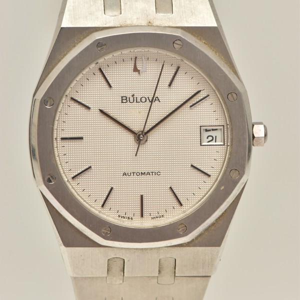 Bulova 'Royal Oak' stainless steel automatic wristwatch sold £620.jpg