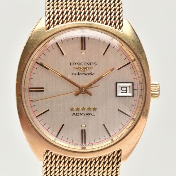 9Ct Gold Longines Admiral Watch Sold £1,100