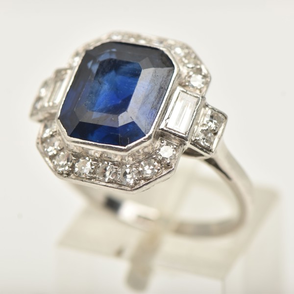 Sapphire And Diamond Cluster Ring Sold £7,200