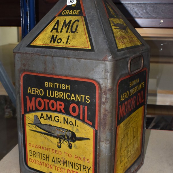 British Aero Lubricants AMG No.1 Oil Can Sold £1,700