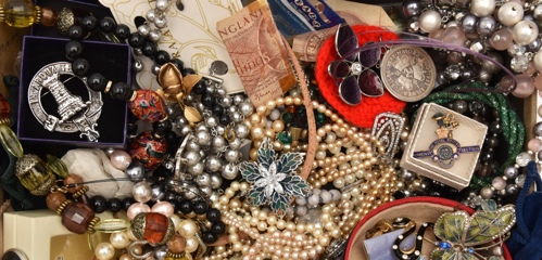 A surprise treasure lurked in this costume jewellery. Photo: Damian Briden