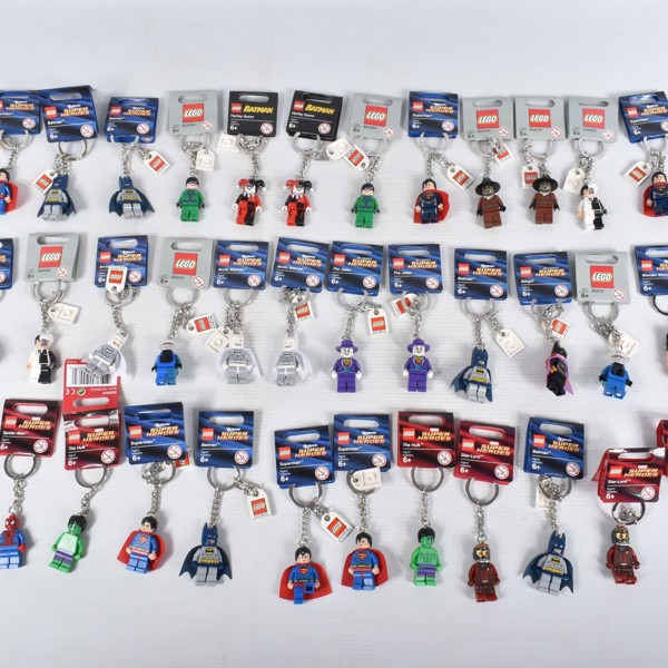 41 LEGO DC and Marvel superhero keyrings sold £340.jpg