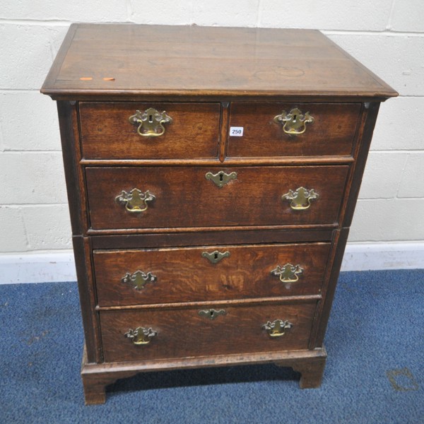 C18th Oak Chest On Chest Sold £520