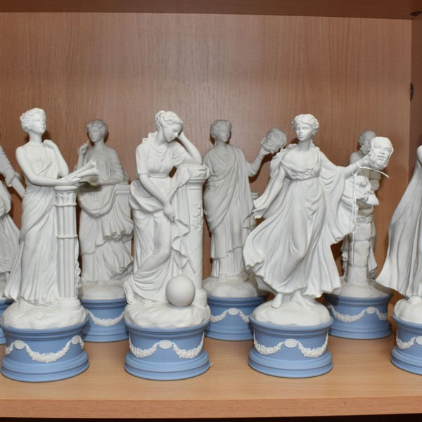 Eight Wedgwood 'Classical Muses' Figurines Sold £560