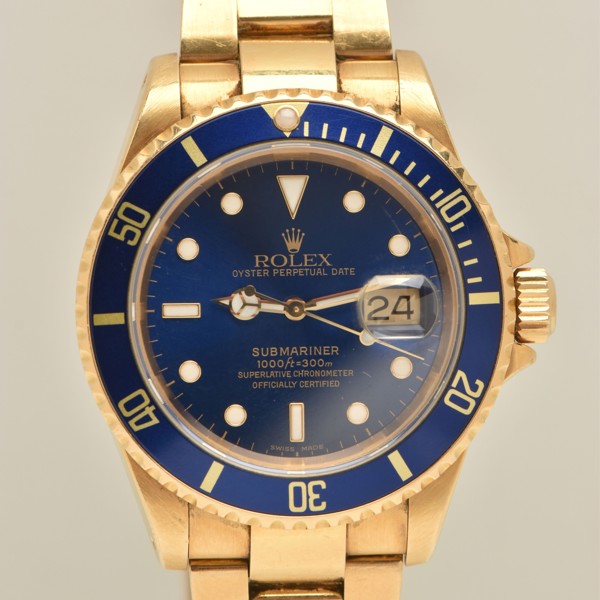 403 18Ct Gold Rolex Submariner 16618 Watch