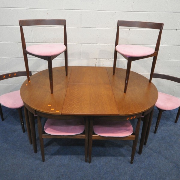 Hans Olsen For Frem Røjle Möbelfabrik Mid Century Teak Roundette Dining Table Sold £1,300