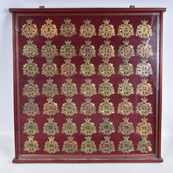 Glazed Military Badges 17 Lots Total £2,090