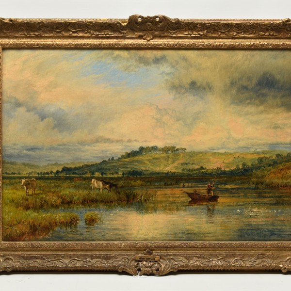 'Longmoor Pool, Sutton Coldfield' Oil By Henry Dawson Sold £540