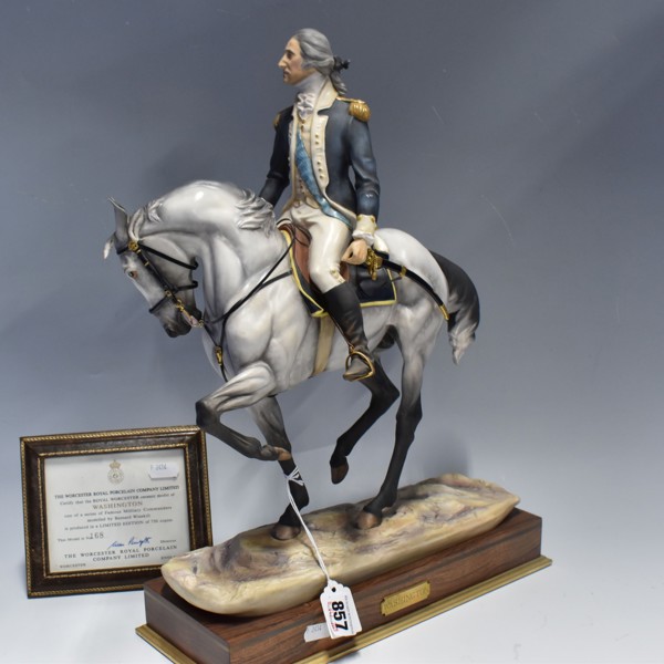 Ltd Edition Royal Worcester 'Washington' Sculpture No168 Of 750 Modelled By Bernard Winskill Sold £400