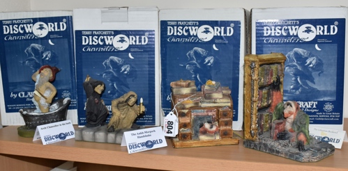 These four boxed Clarecraft Discworld collectables sold for £420.