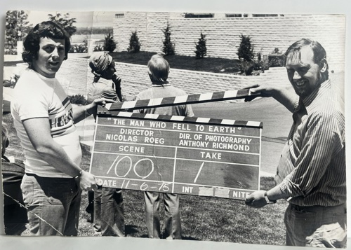 Ted Tucker (right) working on the 1976 David Bowie cult classic The Man Who Fell To Earth.