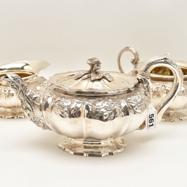 George VI Silver Three Piece Teaset Sold £1,600