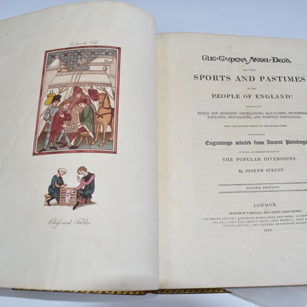 Glig Gamena Angel Deod Sports And Pastimes Englad Joseph Strutt Book 1810 Sold £400