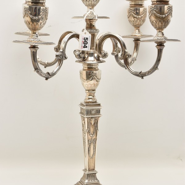 Elizabeth II Silver Five Light Candelabrum Sold £1,150