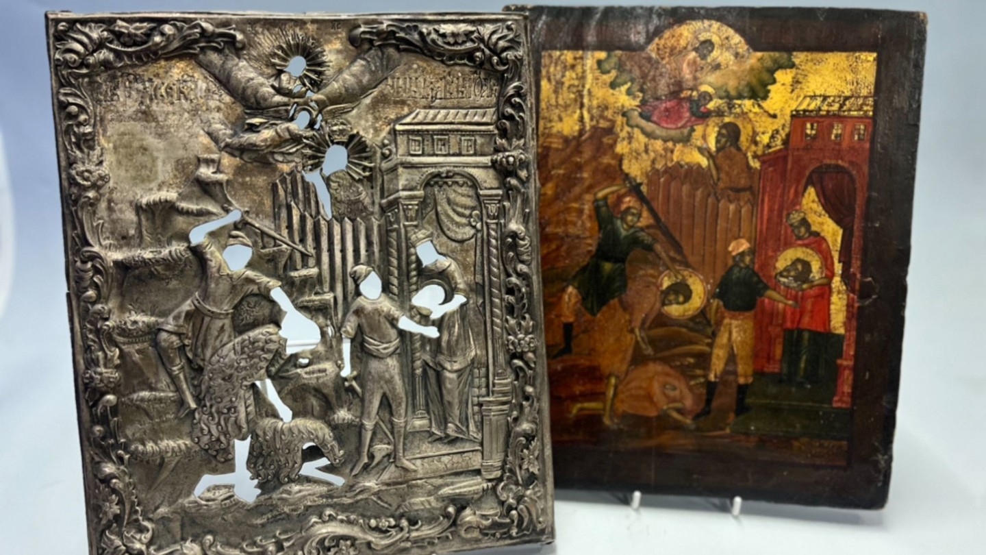 Holowenko Web St John The Baptist Icon With Silver Oklad Hero Image