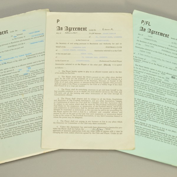 Leicester City And Stoke City Football Contracts Signed By Gordon Banks Sold £8,900