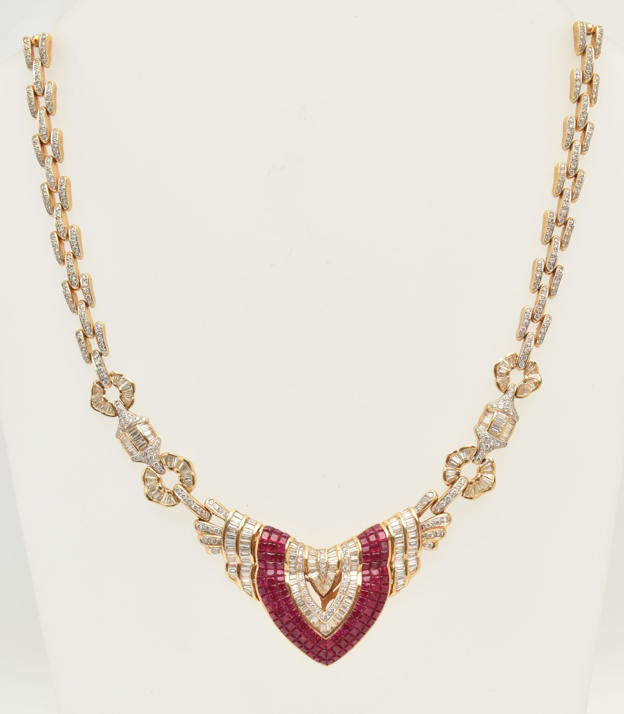 Gem Set Ruby And Diamond Collarette Necklace Sold £2,300