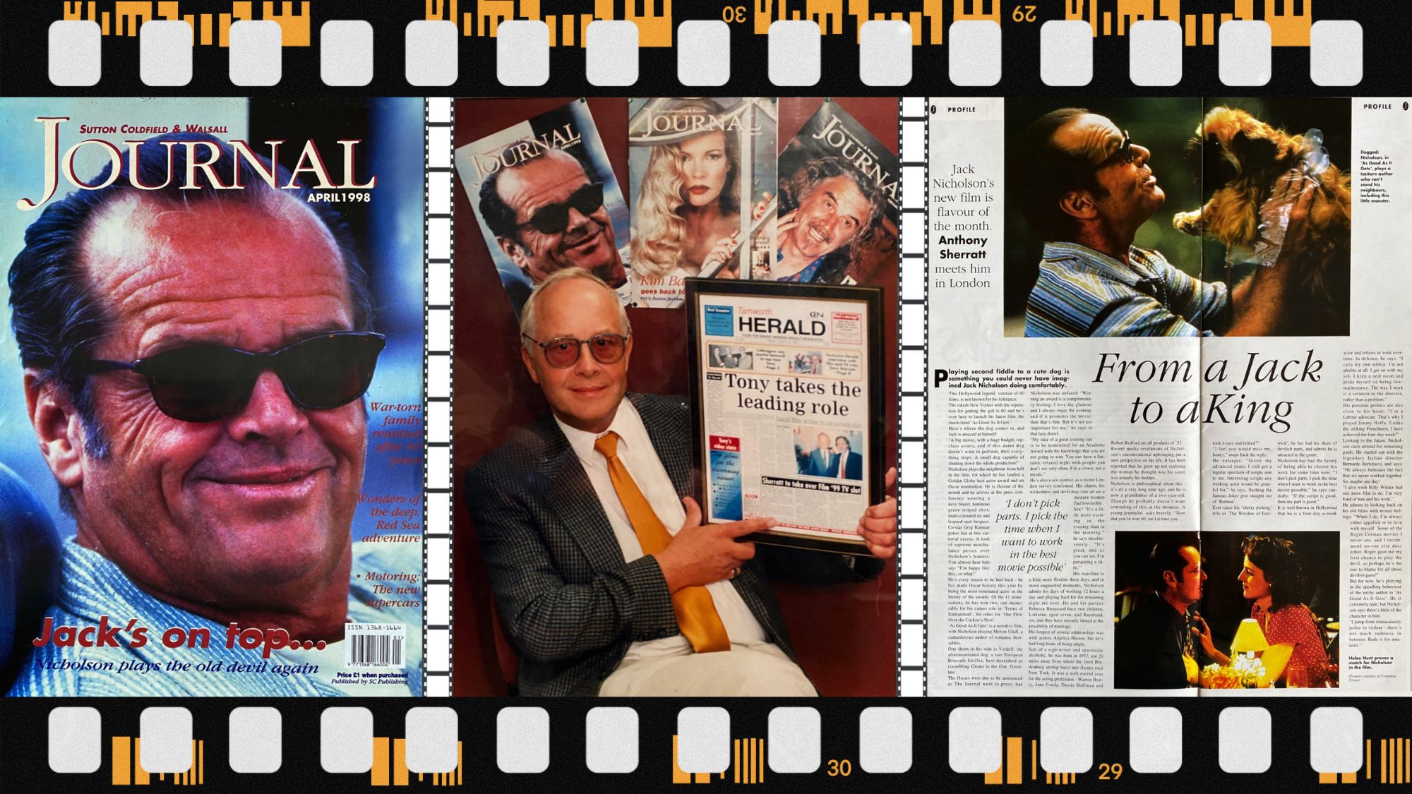 Tony Sherratt Interview Jack Nicholson 1998 Web Film Strip 1