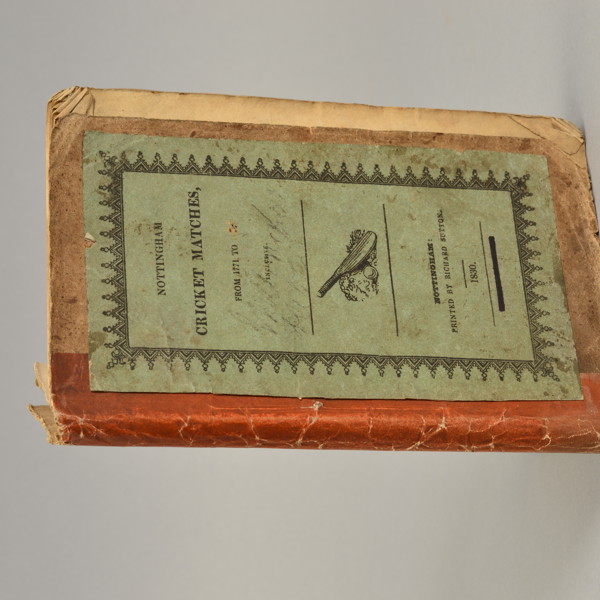 Anthology Of Matches Played By Nottingham Old Cricket Club 1771 To 1829 Sold 6 400
