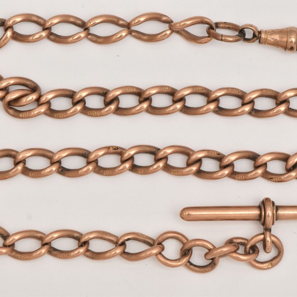Rose Metal Graduated Albert Chain Sold £1,150