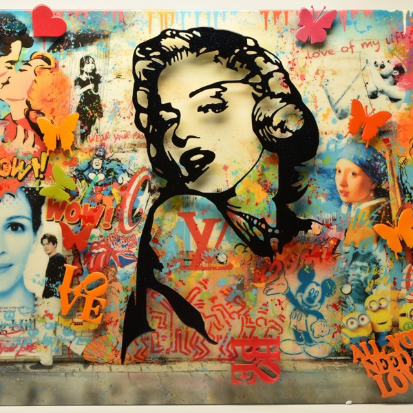 Uri Dushy Mixed Media Contemporary Picture All You Need Is Love III Sold £800
