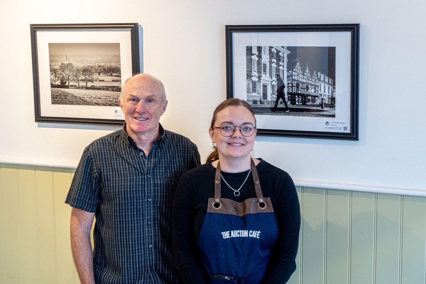 Lichfield Camera Club Chair Joe Anderson CPAGB And Auction Café Manager Emma Dermody Web