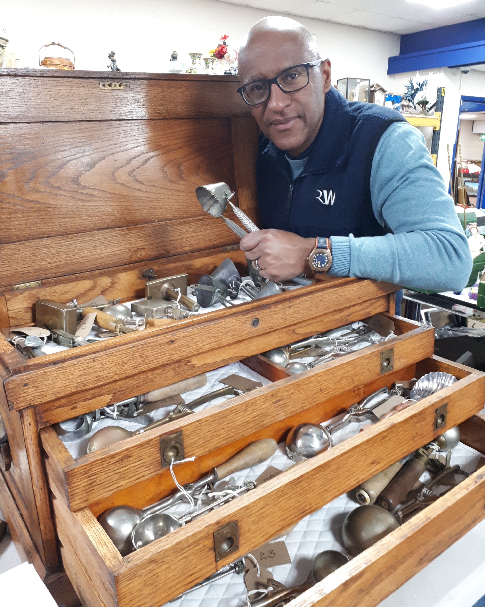 Collection of rare American antique ice cream scoops dished up at Lichfield auction Richard Winterton