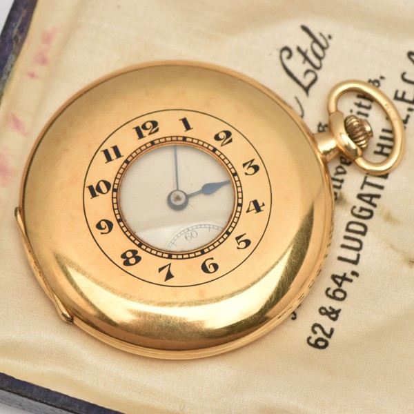 Early C20th 18Ct Gold Half Hunter Pocket Watch Sold £1,050