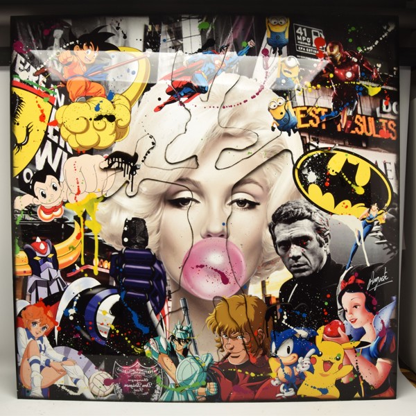 'Marilyn Is Pop', mixed media on aluminium by Auguste sold £400.jpg