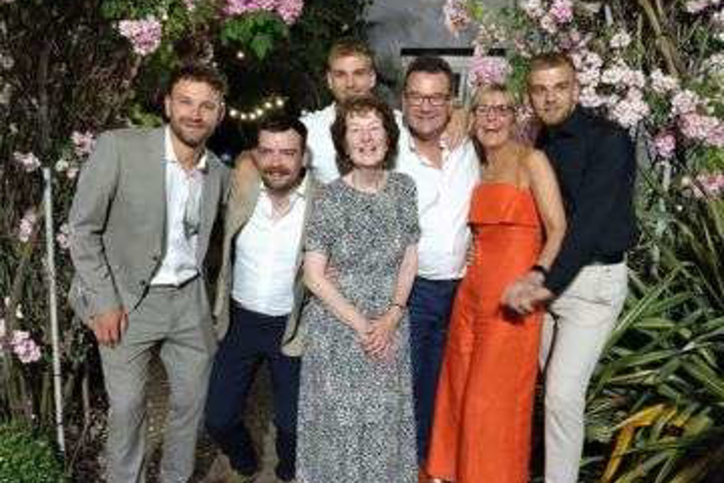 Tom Ben James Richard Jan and Harry Winterton with Sue French 50 years July 2024 web.jpg