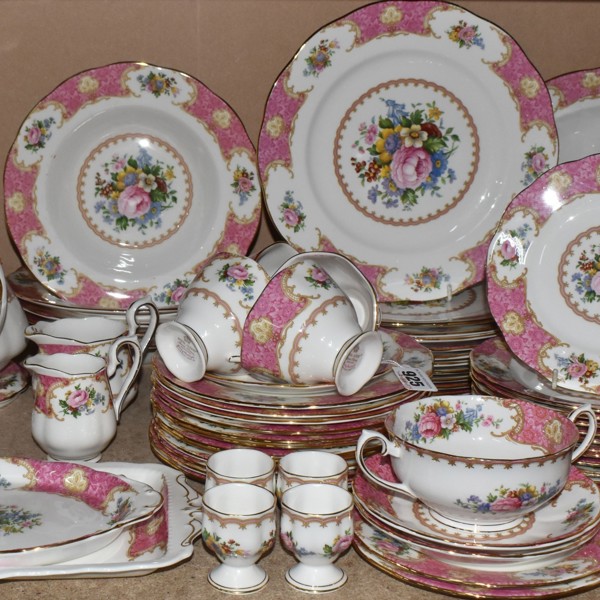 Royal Albert 'Lady Carlyle' Tea And Dinnerware Sold £620