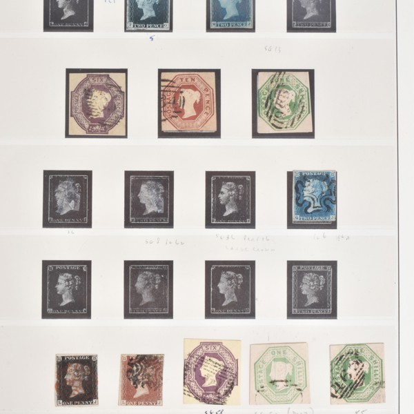 A Page From A Magnificent Collection Of GB Stamps 1840 To 1990 Sold £10,000