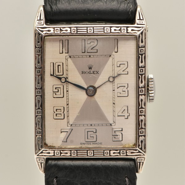 Silver tank dial Rolex wristwatch sold £1,150.jpg