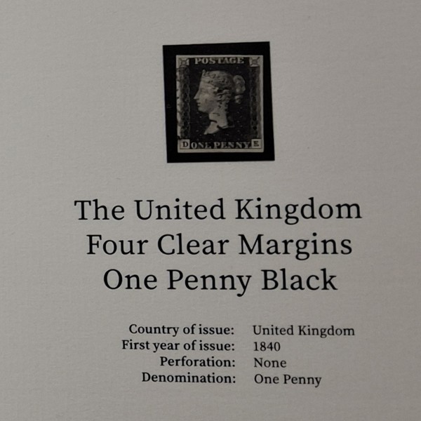 UK four clear margins Penny Black detail from impressive GB stamps collection sold £1,350.jpg