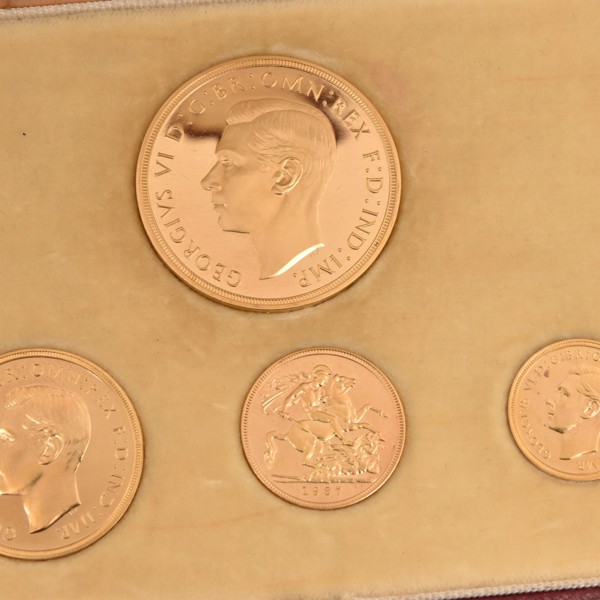Royal Mint 1937 Gold Specimen Four Coin Collection Sold £11,500