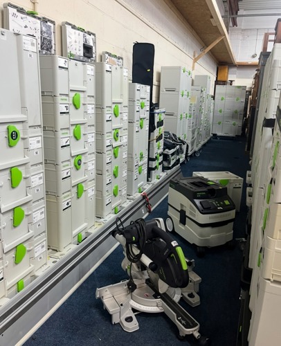 The quantity and quality of Festool is 'a tradesperson's dream'.