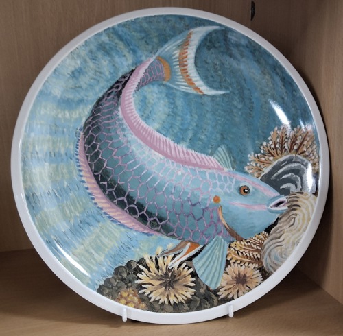 Lot&nbsp;786: Portmeirion Caribbean platter 'Parrot Fish', a 2002 limited edition.