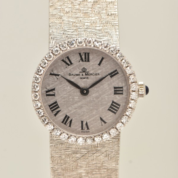 18Ct White Gold Baume & Mercier Diamond Set Watch Sold £4,000