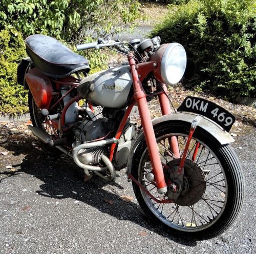 The late 1940s Douglas T35 MK3 motorcycle.