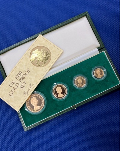 Recently consigned at the café, this UK 1980 gold proof four coin set is expected to fetch thousands at The Lichfield Auction Centre on April 14.