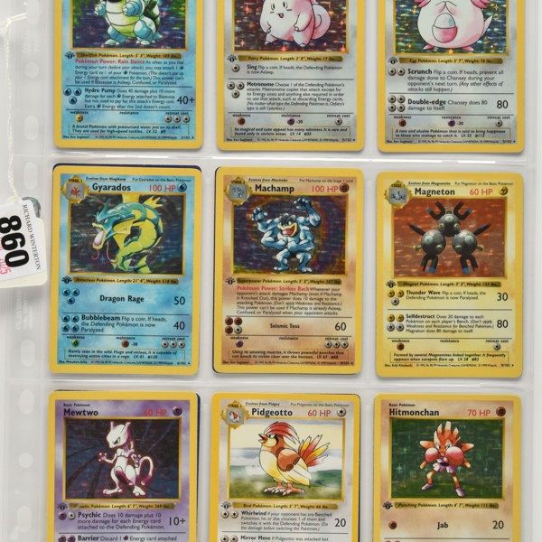 Collection Of Pokemon 1St Edition Base Set Cards Sold £2,000 Web