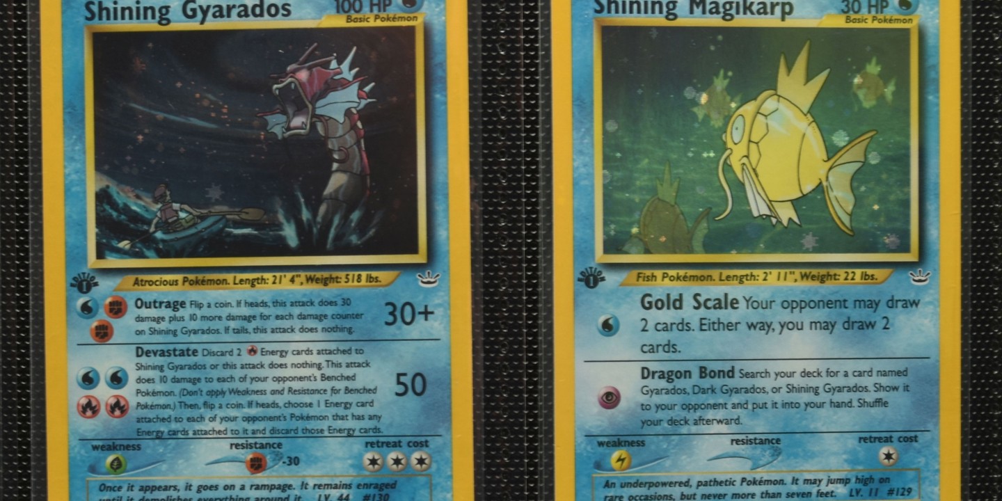 Pokémon 1St Edition Neo Revelation Shining Magikarp And Shining Gyarados