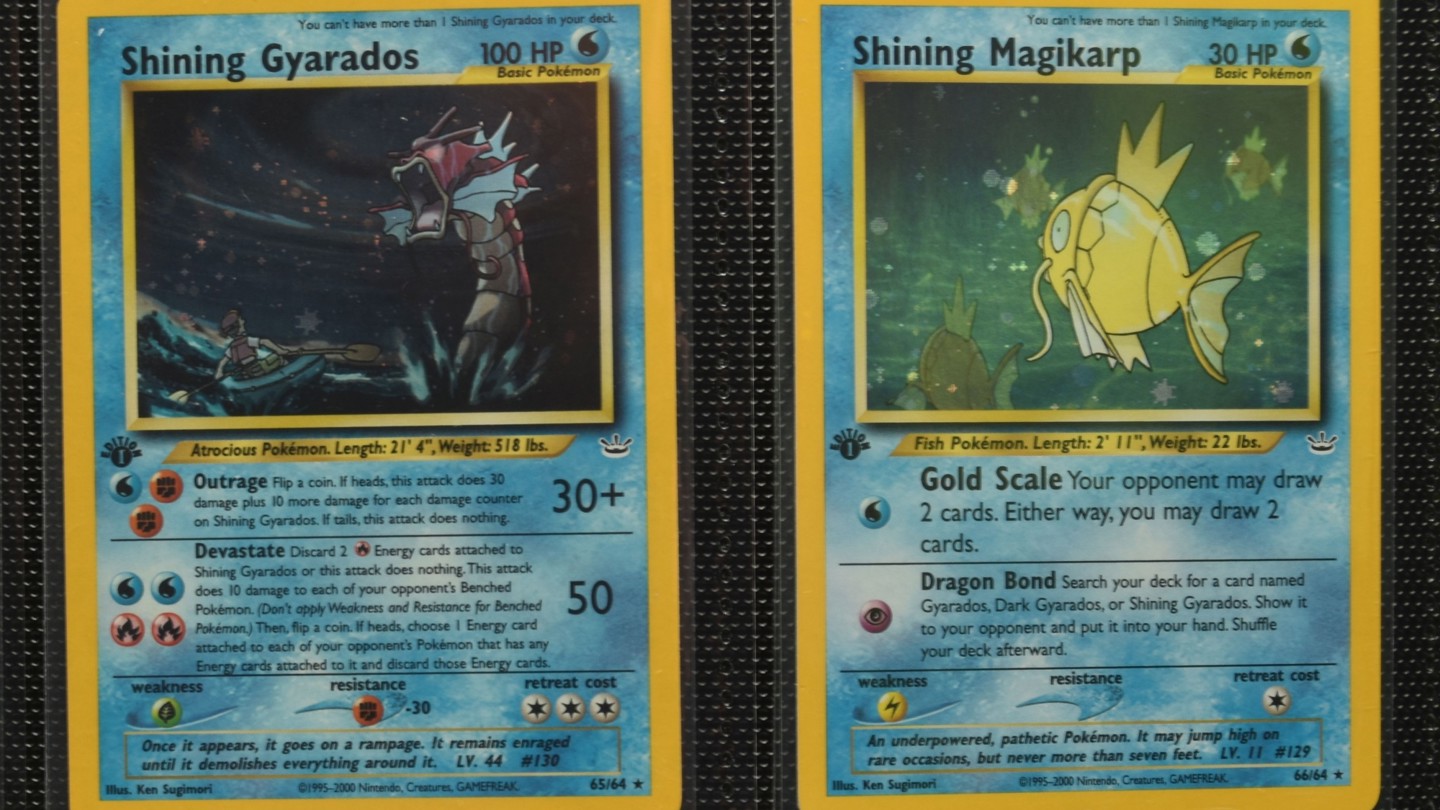 Pokémon 1St Edition Neo Revelation Shining Magikarp And Shining Gyarados