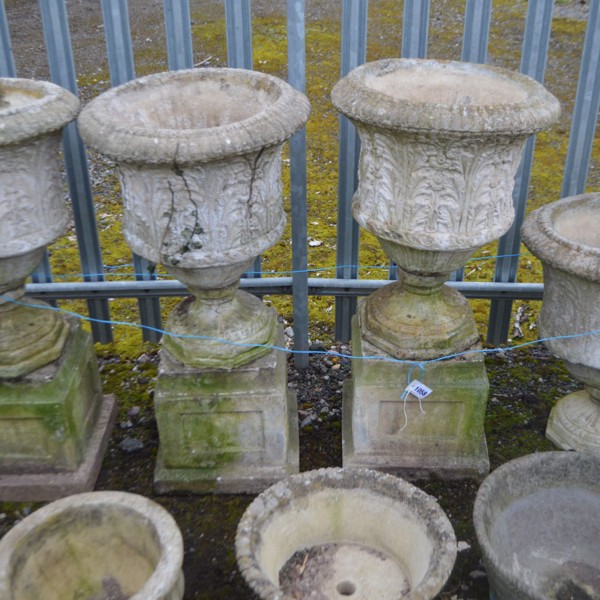 Set Of Four Composite Urns Sold £500