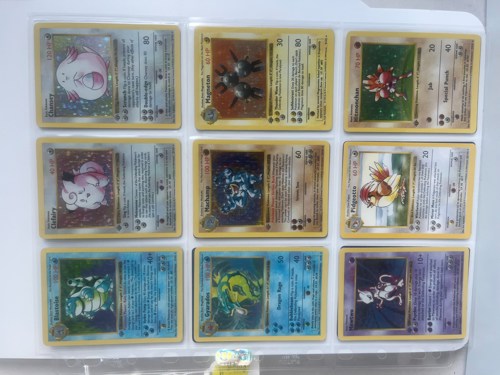 Nine rare 1st edition Base Set cards.