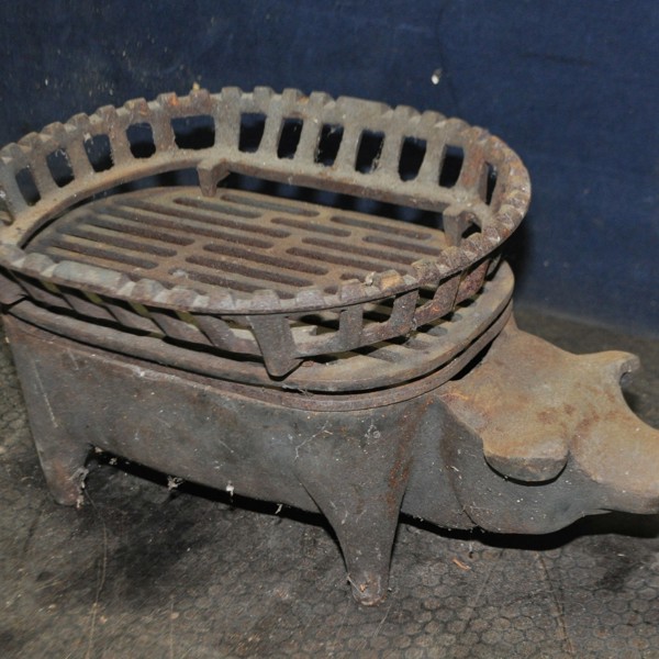 Early C20th Novelty Cast Iron Pig Fire Pit BBQ Sold £360