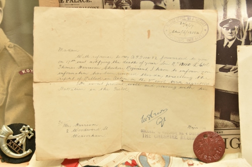 'Error regretted': The handwritten letter to Thomas’ mum.